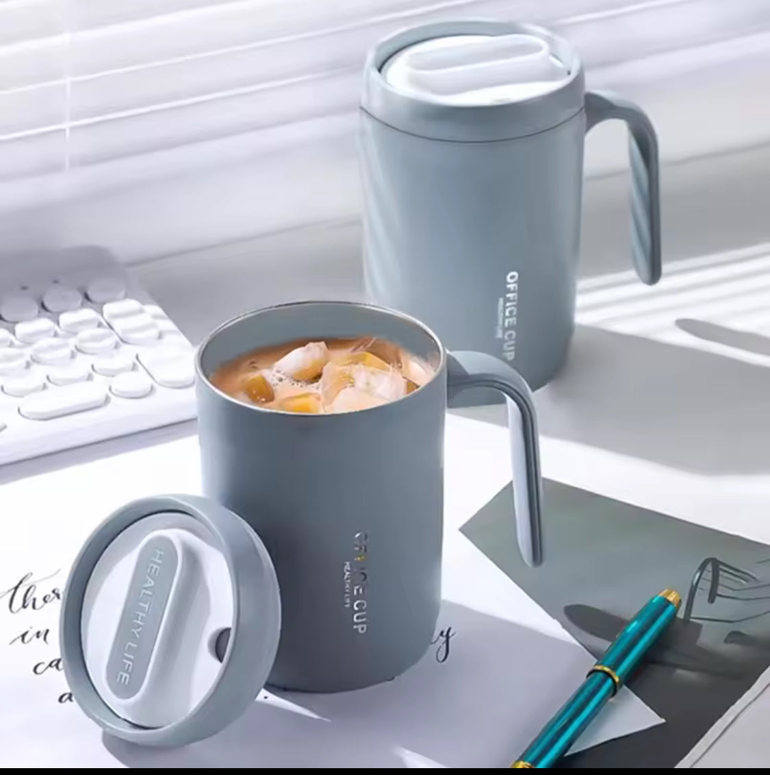 Creative Drinking Cup With Lid, Portable Office Coffee Cup, Portable Travel Coffee Cup Creative Drinking Cup With Lid, Portable Office Coffee Cup, Portable Travel Coffee Cup